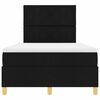 vidaXL LED Box Spring &Aacute;gy matracmal Fekete 120 x 190 cm sz&ouml;vet