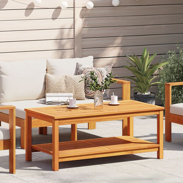 vidaXL Oldal asztal Barna 110 x 55 x 45 cm T&ouml;m&ouml;r Ak&aacute;cfa