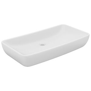 vidaXL matt feh&eacute;r ker&aacute;mia luxus mosd&oacute;kagyl&oacute; 71 x 38 cm