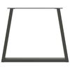 vidaXL 2 db antracitszürke, V-alakú acél étkezőasztalláb 70 x (72-73,3) cm