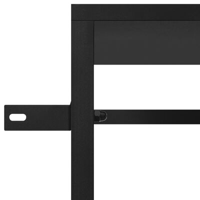 vidaXL fekete fém és forgácslap szekrény 90 x 40 x 213 cm