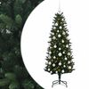 vidaXL Műfenyő g&ouml;mb&ouml;kkel 120 cm 150 LED Meleg feh&eacute;r PE &eacute;s PVC Green