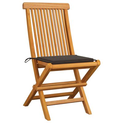 vidaXL 4 db tömör tíkfa kerti szék tópszínű párnával