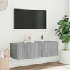 vidaXL sz&uuml;rke sonoma sz&iacute;nű fali TV-szekr&eacute;ny LED-ekkel 100 x 35 x 31 cm