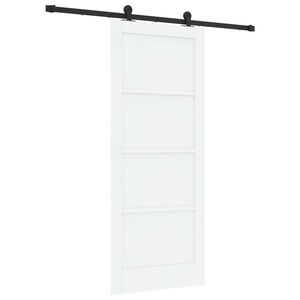 vidaXL Cs&uacute;sz&oacute; ajt&oacute; Feh&eacute;r &eacute;s Fekete 83 x 202 cm T&ouml;m&ouml;r Fenyőfa