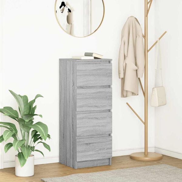 vidaXL sz&uuml;rke sonoma sz&iacute;nű szerelt fa t&aacute;lal&oacute;szekr&eacute;ny 37,5x35x99 cm