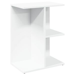 vidaXL feh&eacute;r szerelt fa &aacute;gy melletti asztal 46,5x29x61 cm