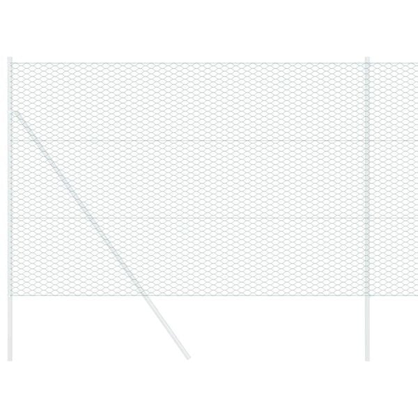 vidaXL Hexagon kerítés Zöld 1.6 x 10 m Acél