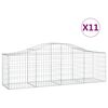 vidaXL 11 db &iacute;ves horganyzott vas gabion kos&aacute;r 200x50x60/80 cm