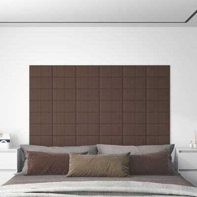 vidaXL 12 db tópszínű szövet fali panel 30 x 15 cm 0,54 m²