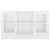 vidaXL magasfényű fehér szerelt fa vitrinszekrény 120 x 30,5 x 70 cm