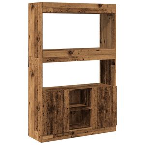 vidaXL antik fa sz&iacute;nű szerelt fa magasszekr&eacute;ny 92 x 33 x 140 cm