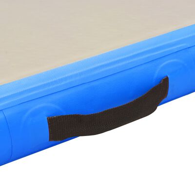 vidaXL kék PVC felfújható tornaszőnyeg pumpával 800 x 100 x 10 cm