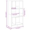 vidaXL betonsz&uuml;rke szerelt fa k&ouml;nyvespolc 57 x 28,5 x 107,5 cm