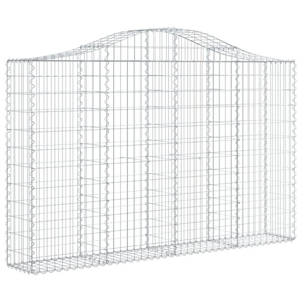 vidaXL 10 db &iacute;ves horganyzott vas gabion kos&aacute;r 200x30x120/140 cm