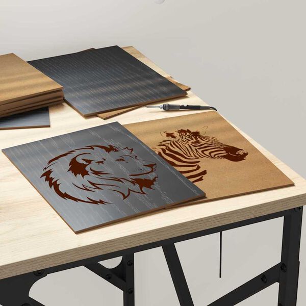 vidaXL Dekor Panelek 12 pcs Musta tammi 15 x 21 x 0.3 cm Faanyag