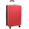 vidaXL Bőr&ouml;nd z&aacute;rral Piros 50 x 30 x 76 cm ABS Műanyag