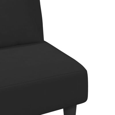 vidaXL 2 részes fekete bársony ülőgarnitúra párnákkal
