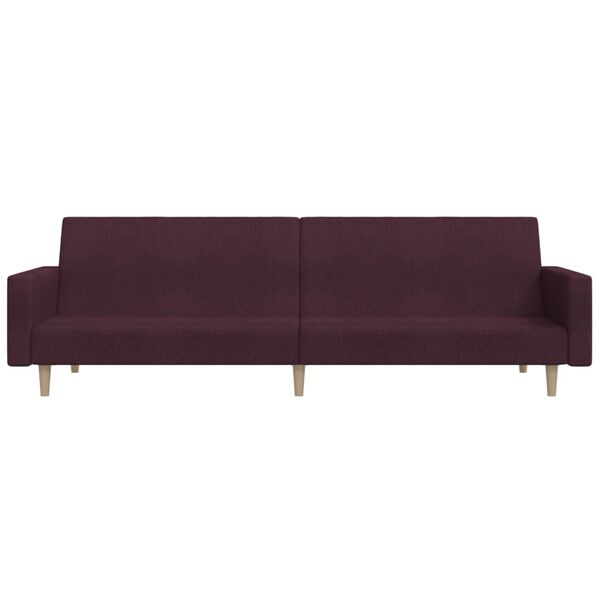 vidaXL k&eacute;tszem&eacute;lyes lila sz&ouml;vet kanap&eacute;&aacute;gy