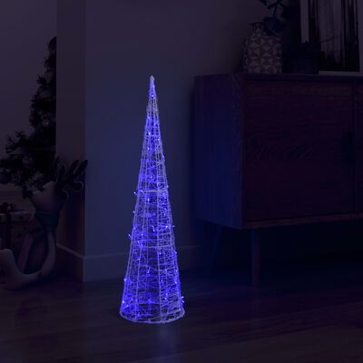 vidaXL dekoratív kék fényű LED-es akril fénykúp 90 cm