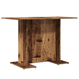 vidaXL antik fa sz&iacute;nű szerelt fa &eacute;tkezőasztal 110 x 60 x 75 cm