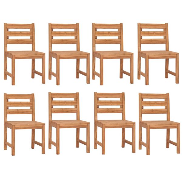 vidaXL 9 r&eacute;szes t&ouml;m&ouml;r t&iacute;kfa kerti &eacute;tkezőgarnit&uacute;ra