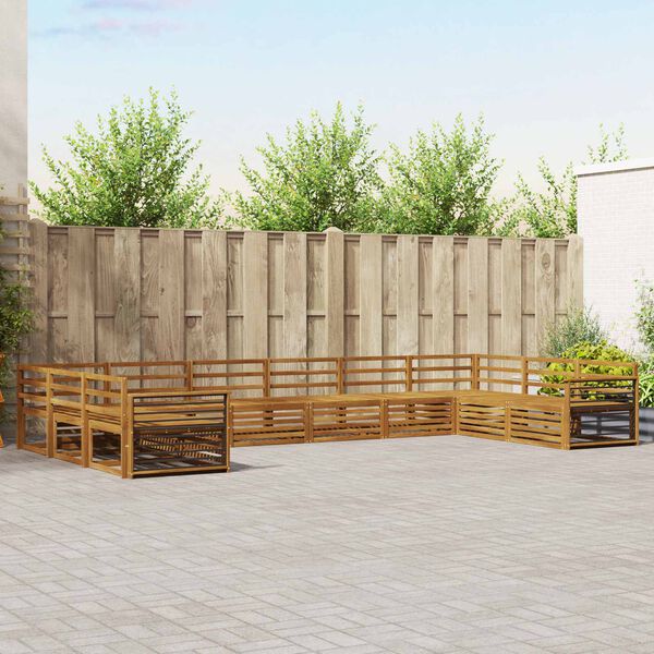 vidaXL &Uuml;lőgarnit&uacute;r&aacute;k 10 pcs Term&eacute;szetes T&ouml;m&ouml;r Ak&aacute;cfa