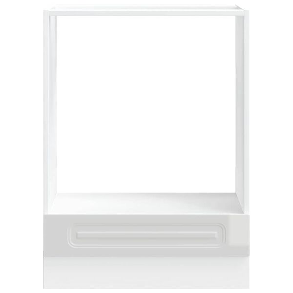 vidaXL sütőszekrény Kalmar magasfényű fehér műfa