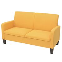 vidaXL 2 személyes sárga kanapé 135 x 65 x 76 cm