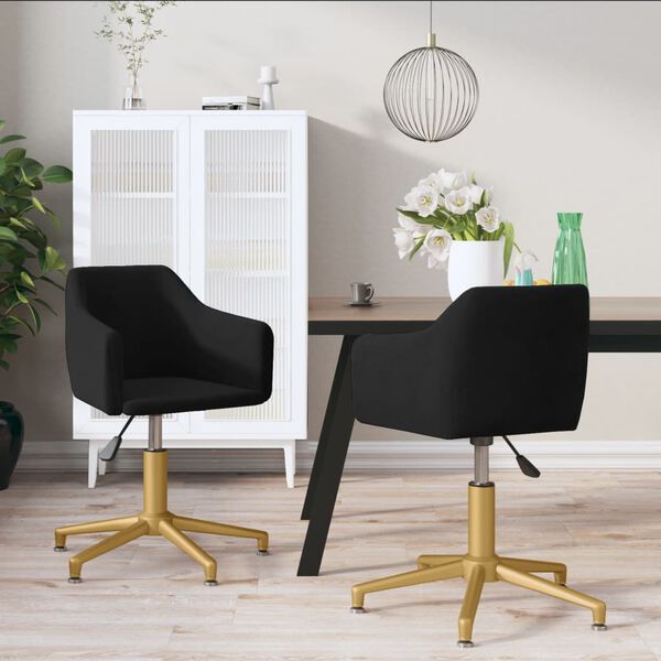 vidaXL 2 db fekete b&aacute;rsony forg&oacute; &eacute;tkezősz&eacute;k