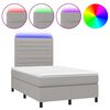 vidaXL vil&aacute;gossz&uuml;rke sz&ouml;vet rug&oacute;s &eacute;s LED-es &aacute;gy matraccal 120 x 200 cm