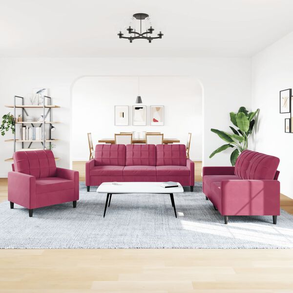 vidaXL 3 r&eacute;szes bord&oacute; b&aacute;rsony &uuml;lőgarnit&uacute;ra p&aacute;rn&aacute;kkal