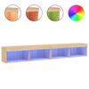vidaXL 2 db sonoma t&ouml;lgy sz&iacute;nű TV-szekr&eacute;ny LED-ekkel 100x30x30 cm