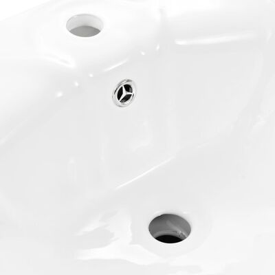 vidaXL szabadon álló fehér kerámia mosdókagyló lábbal 580x510x200 mm