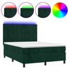 vidaXL s&ouml;t&eacute;tz&ouml;ld b&aacute;rsony rug&oacute;s &eacute;s LED-es &aacute;gy matraccal 140x200 cm