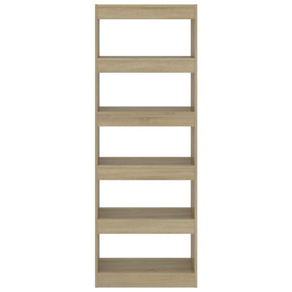 vidaXL sonoma t&ouml;lgy sz&iacute;nű fa k&ouml;nyvszekr&eacute;ny/t&eacute;relv&aacute;laszt&oacute; 60x30x166 cm