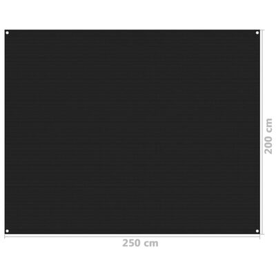 vidaXL fekete sátorszőnyeg 250 x 200 cm