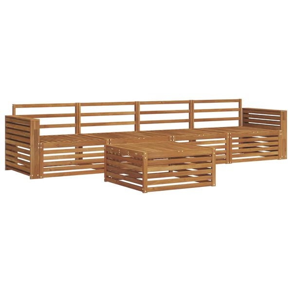 vidaXL K&uuml;lt&eacute;ri kanap&eacute; szett 5 pcs Term&eacute;szetes