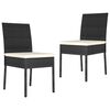 vidaXL 2 db fekete polyrattan kerti &eacute;tkezősz&eacute;k