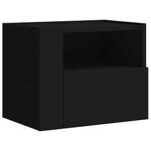 vidaXL fekete falra szerelhető &eacute;jjeliszekr&eacute;ny 45 x 30 x 35 cm