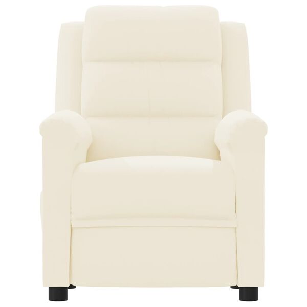 vidaXL krémszínű műbőr elektromos masszázsfotel