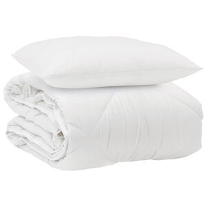 vidaXL &Eacute;vszakokon &Aacute;t Duvet p&aacute;rn&aacute;val 2 pcs Feh&eacute;r Mikrosz&aacute;l