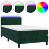 vidaXL s&ouml;t&eacute;tz&ouml;ld b&aacute;rsony rug&oacute;s &eacute;s LED-es &aacute;gy matraccal 90x200 cm