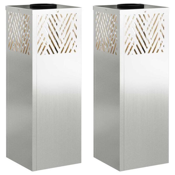 vidaXL Napelemmel műk&ouml;dő LED &ouml;sv&eacute;ny vil&aacute;g&iacute;t&aacute;s 2 pcs Galvaniz&aacute;lt