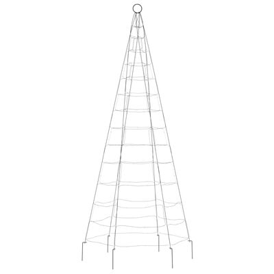 vidaXL hideg fehér karácsonyfa lámpa zászlórúdon 200 LED-del 180 cm