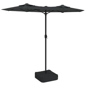 vidaXL antracitsz&uuml;rke dupla tetős napernyő 316x145 cm