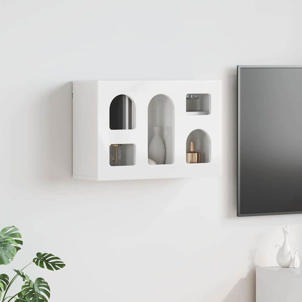 vidaXL F&uuml;ggő szekr&eacute;ny Magas F&eacute;nyű Feh&eacute;r 60 x 20 x 40 cm Faanyag