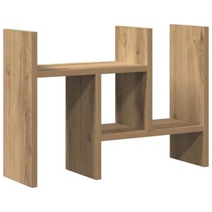 vidaXL &Iacute;r&oacute;asztali rendező Artisan t&ouml;lgy 50 x 15,5 x 35,5 cm Faanyag