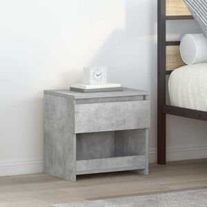 vidaXL 2 db betonsz&uuml;rke szerelt fa &eacute;jjeliszekr&eacute;ny 40 x 30 x 39 cm