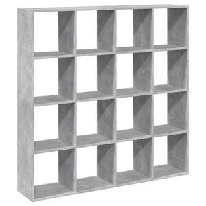 vidaXL betonsz&uuml;rke szerelt fa k&ouml;nyvszekr&eacute;ny 137,5 x 29 x 137,5 cm